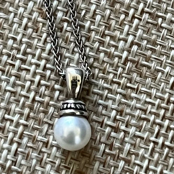 James Avery Sterling Silver Pearl Pendant Necklace - White - Picture 3 of 7